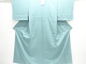 未使用品　仕立て上がり　駒絽一つ紋色無地着物